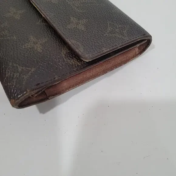 Louis Vuitton Monogram Porte Tresor Long Wallet Trifold Envelope Brown Large - Picture 12 of 15